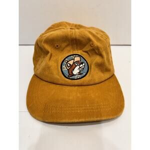 Yellow Mustard Buc-ees Hat Cap Mens Adjustable Embroidered Logo Strap Back